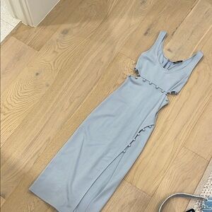 h:ours Blue Midi Dress